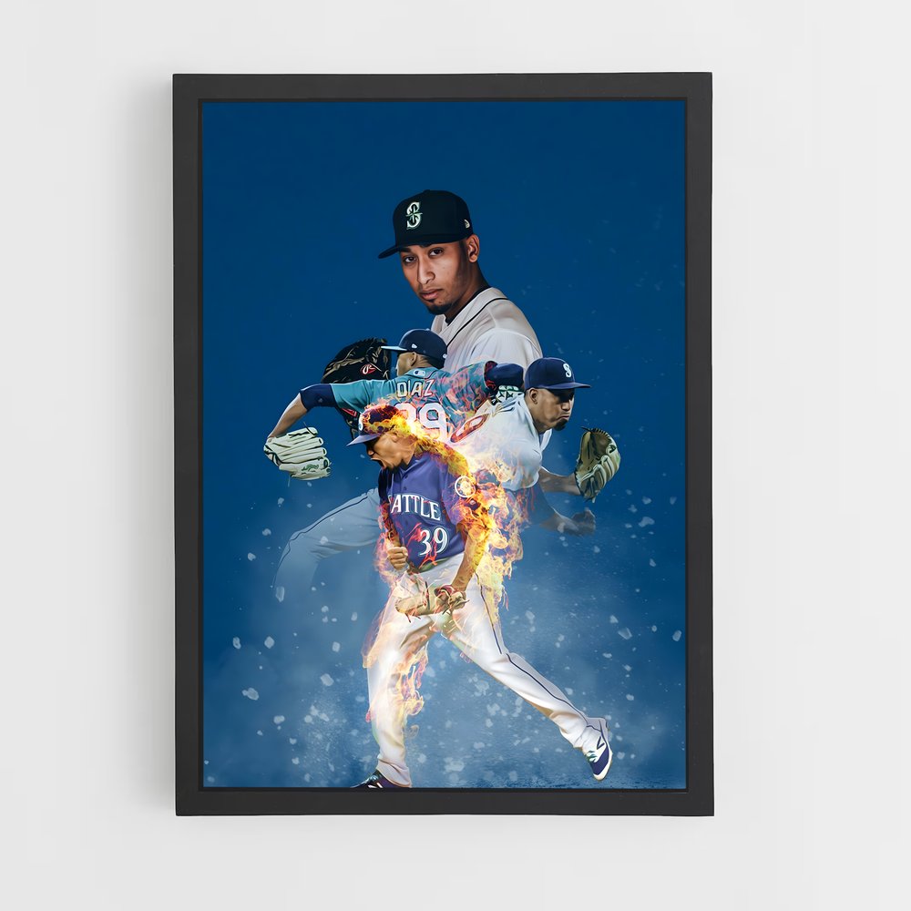 Poster Winter Home Run – affiche Baseball (vue 2)